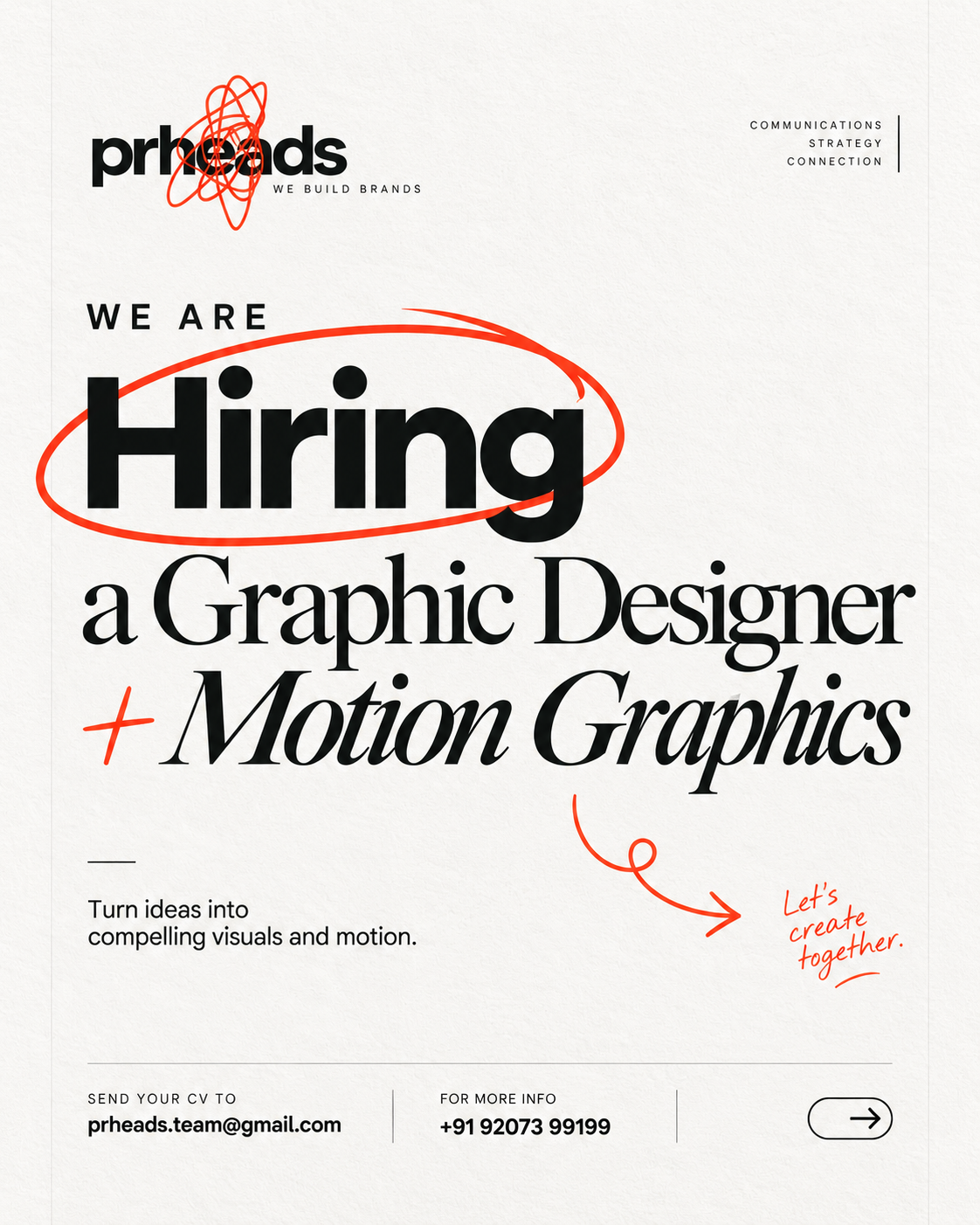 PR Heads Hiring Poster
